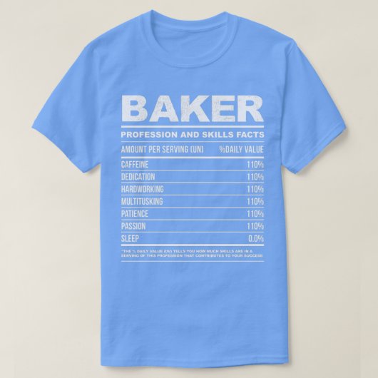 T-shirt Baker Funny Éléments nutritionnels B (Design devant)