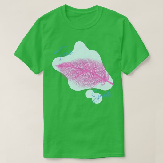 T-shirt Baker miller Pink Feather Free Spirit 1 (Design devant)