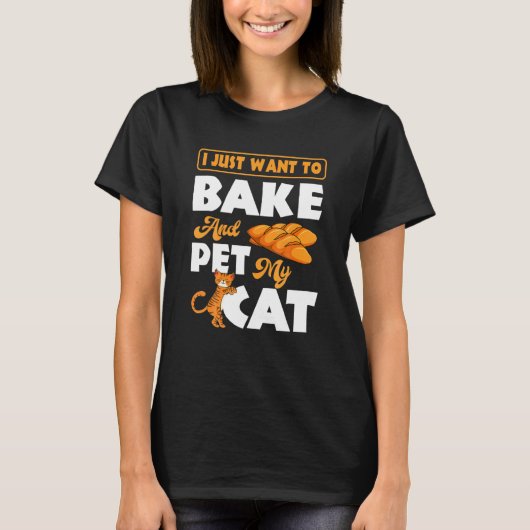 T-shirt Baker Pastry Chef Cook Culinary Bakery Owner Cat (Devant)