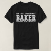 T-shirt Baker Titre de l'emploi Employé Drôle Travailleur (Design devant)
