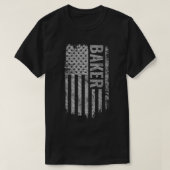 T-shirt Baker USA Flag Distressed design (Design devant)