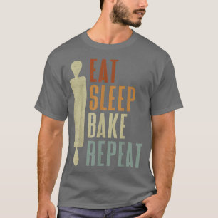 T-shirt Bakers Mangent Sleep Bake Répéter Baking Bakers Ba