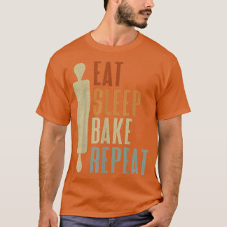 T-shirt Bakers Mangent Sleep Bake Répéter Baking Bakers Ba