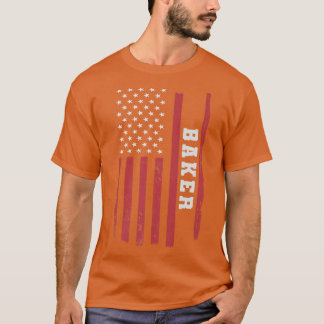 T-shirt Baking Baker Cuisine Cake Cupcake USA Drapeau amér