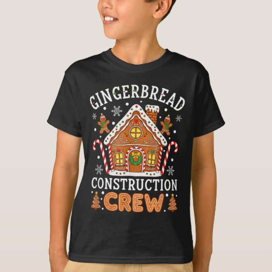 T-shirt Baking Gingerbread House Construction Crew Christm (Devant)