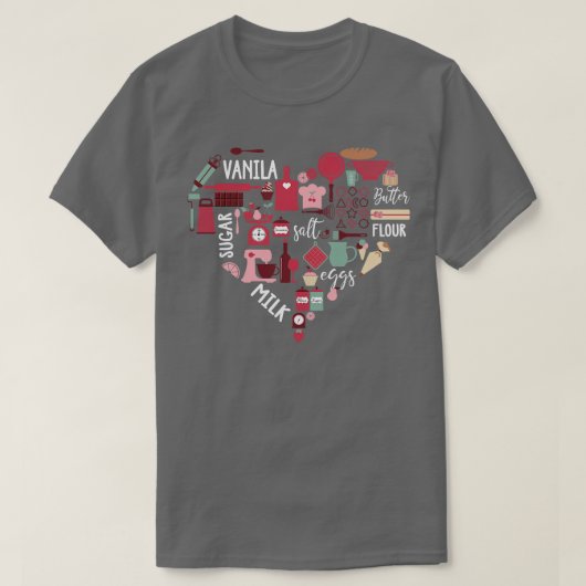 T-shirt Baking Love Heart (Design devant)