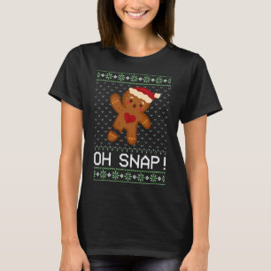 T-shirt Baking Oh Gingerbread Snap laide Gi de Noël