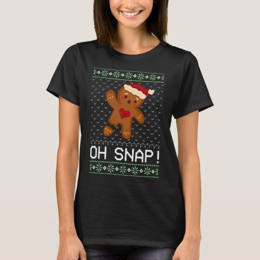 T-shirt Baking Oh Gingerbread Snap laide Gi de Noël (Devant)