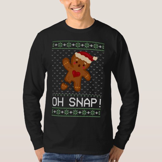 T-shirt Baking Oh Gingerbread Snap laide Gi de Noël (Devant)