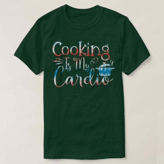 T-shirt Baking Pastry Cook Cuisine est mon cardio (Design devant)