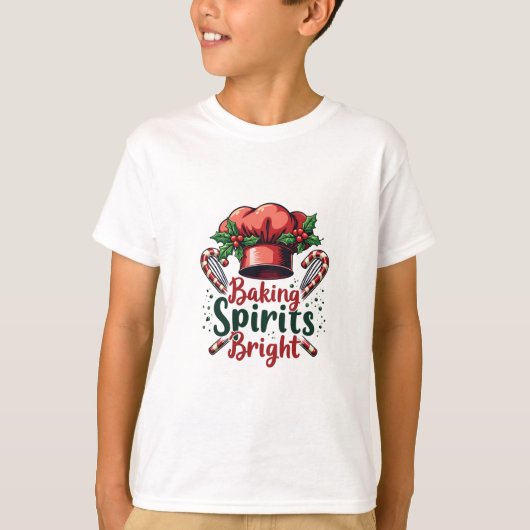 T-shirt Baking Spirits Bright Funky Baking Chef Baker (Devant)