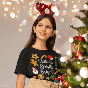 T-Shirt Baking Spirits Bright Gingerbread Noël Cookie