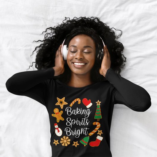 T-shirt Baking Spirits Bright Gingerbread Noël Cookie