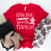 T-shirt Baking Spirits brillant Moderne Red femmes Noël