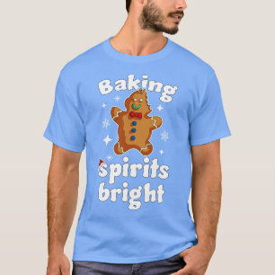 T-shirt Baking Spirits brillant Noël Drôle Baker Pajama
