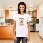 T-shirt Baking Suppower orange brun
