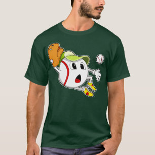 T-shirt Bal De Baseball Avec Casquette De Gant De Baseball