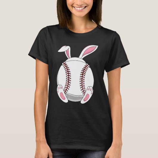 T-shirt Bal de baseball de Pâques Jour de Pâques Base lapi (Devant)