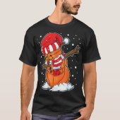 T-shirt Bal de basket-ball de Snowman Noël Père Noël Bo (Devant)