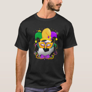 T-shirt Bal De Football Avec Casquette Jester Mardi Gras M