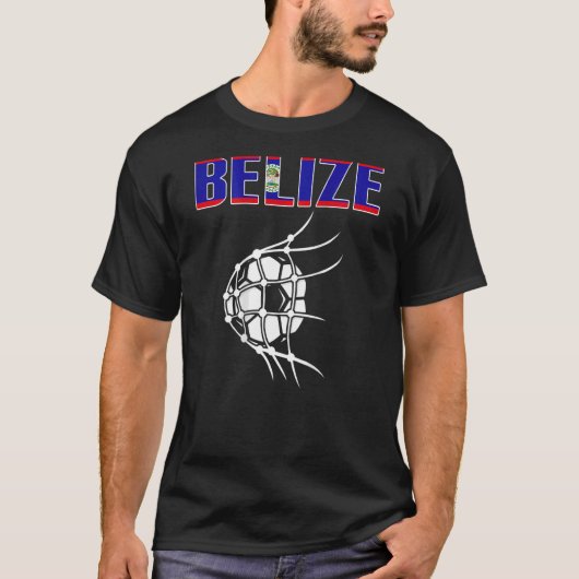 T-shirt Bal De Football Bélize En Net Soutien Belizean Foo (Devant)