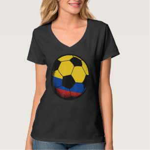 T-shirt Bal de football Columbia Drapeau Colombien Enthusi