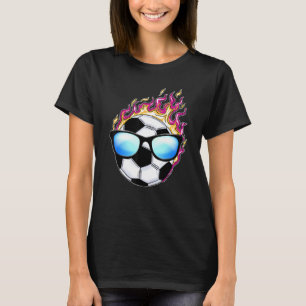 T-shirt Bal De Football Drôle Avec Joueur De Football Shad