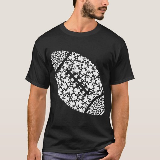 T-shirt Bal de football shamrock St Patrick's Day Hommes i (Devant)