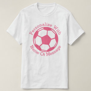 T-shirt Bal de soccer rose PERSONNALISÉ