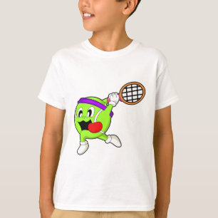 T-shirt Bal de tennis avec raquette de tennis