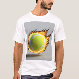 T-shirt Bal De Tennis Flamand Avec Design Arrière - plan C