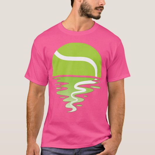 T-shirt Bal de tennis Sunset (Devant)