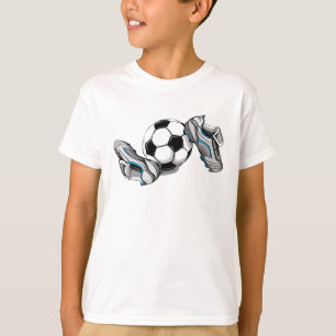 T-shirt Bal Et Chaussures De Football Pour Enfants