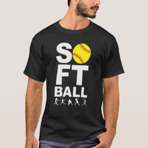 T-shirt Bal Jaune SOFTBALL avec Batterie, Stance de Pitch