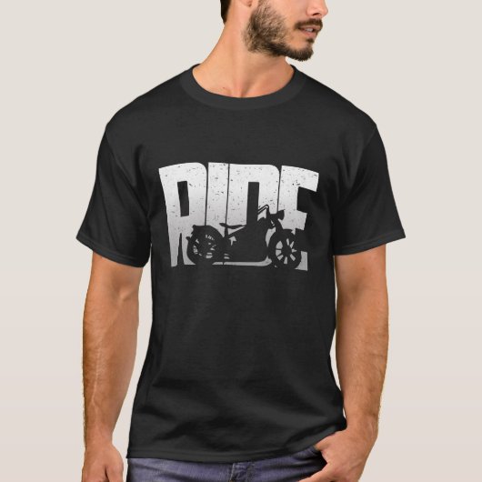T-shirt Balade classique en moto (Devant)