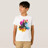 T-shirt Balade en scooter libre ABSTRAIT INWARD (Devant entier)