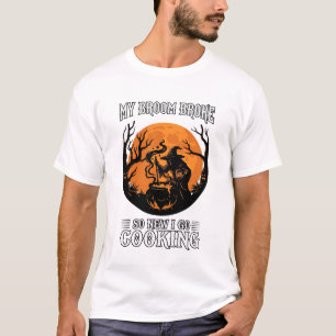 T-shirt Balai Brisé Cuisine Sorcière Chaudron Pleine Lune