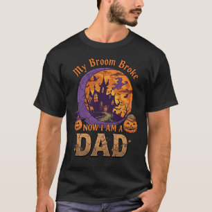 T-shirt Balai Cassa Papa Halloween Maison Hantée Moustache