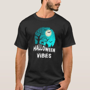 T-shirt Balai d'ambiance effrayante Halloween pour femmes 