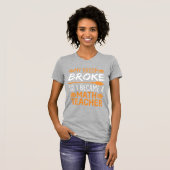 T-shirt Balai d'Halloween de professeur de maths drôle (Devant entier)