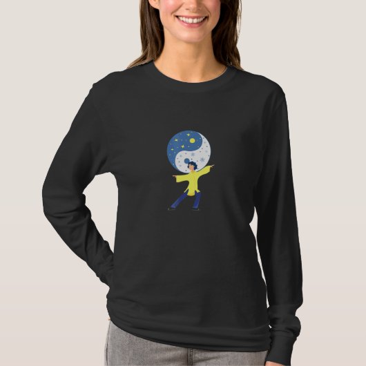 T-shirt Balance de vie Tai Chi Yin Yang Design (Devant)