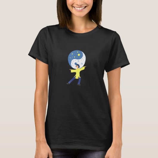 T-shirt Balance de vie Tai Chi Yin Yang Design (Devant)
