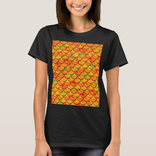 T-shirt Balances orange et verte tombées (Devant)