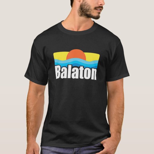 T-shirt Balaton Lake Retro Magyarország Hongrie (Devant)