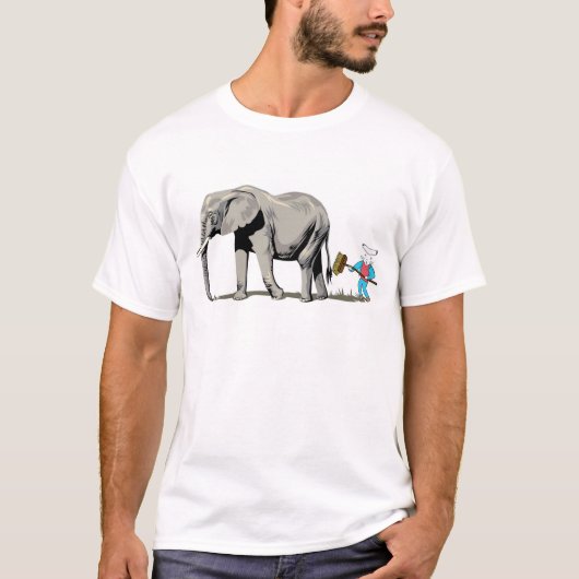 T-shirt Balayage après les éléphants Mirsky Souris T-Shi (Devant)