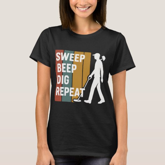 T-shirt Balayage Bip Creuser Répéter Amusement Détection d (Devant)