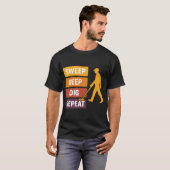 T-shirt Balayage Bip Creuser Répéter Détection de Métaux (Devant entier)