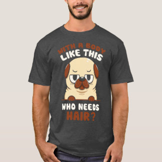 T-shirt Bald Carlin Funny Chien par Tobe Fonseca