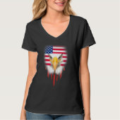 T-shirt Bald Eagle 4 juillet Drapeau Américain Patriotique (Devant)