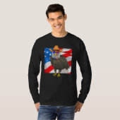 T-shirt Bald Eagle 4 juillet drapeau patriotique américain (Devant entier)